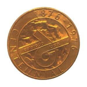Vintage Medal Token 1876 1976 Colorado Centennial Us Mint Denver Gold coin